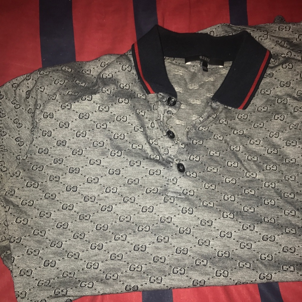 Men Gucci collar shirt xxl